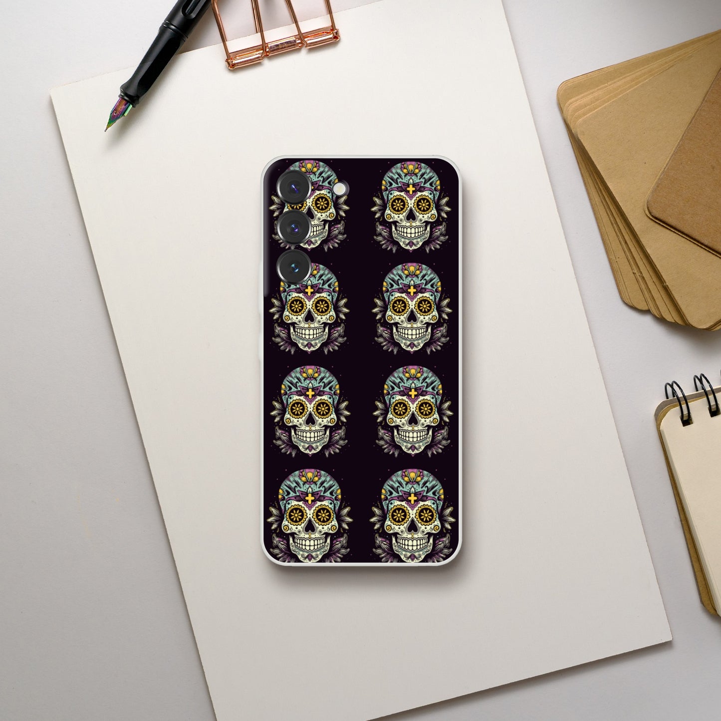 Sugar skull cell phone case